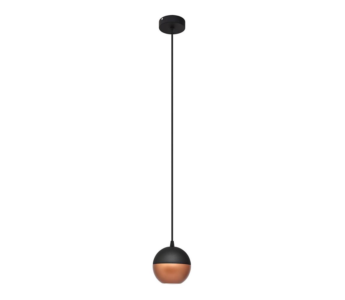LED Żyrandol na lince MIDWAY 1xGU10/4,8W/230V czarny/miedź