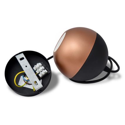 LED Żyrandol na lince MIDWAY 1xGU10/4,8W/230V czarny/miedź