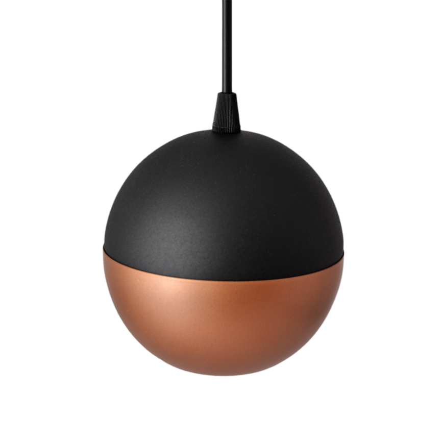 LED Żyrandol na lince MIDWAY 3xGU10/4,8W/230V czarny/miedź