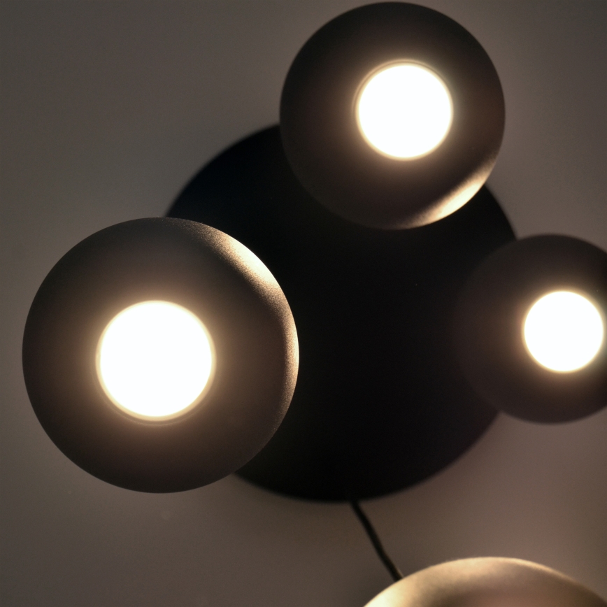 LED Żyrandol na lince MIDWAY 4xGU10/4,8W/230V czarny
