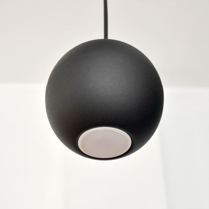 LED Żyrandol na lince MIDWAY 4xGU10/4,8W/230V czarny