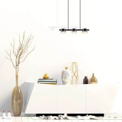 LED Żyrandol na lince MIRELLA 3xGX53/6W/230V czarny