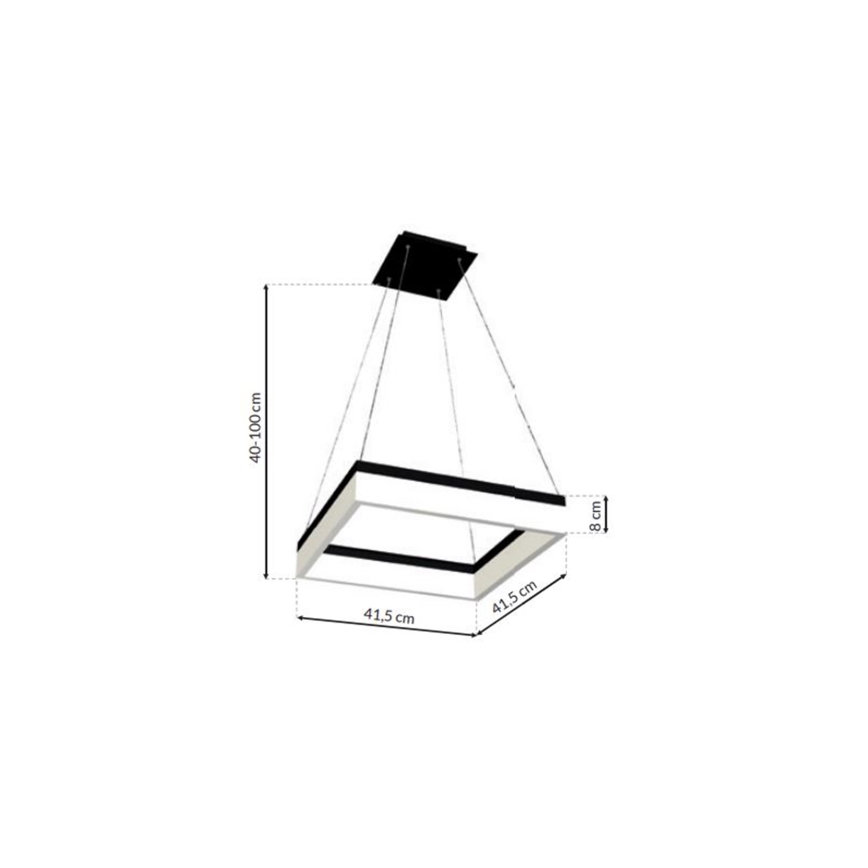 LED Żyrandol na lince NERO 1xLED/32W/230V