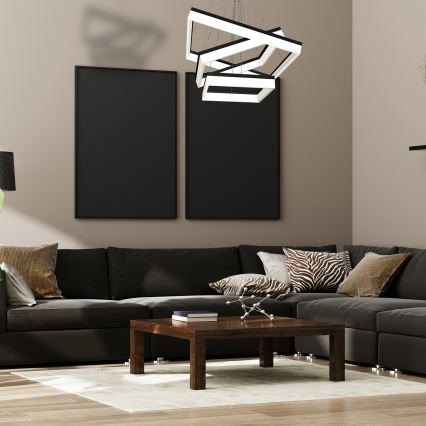 LED Żyrandol na lince NERO 3xLED/140W/230V