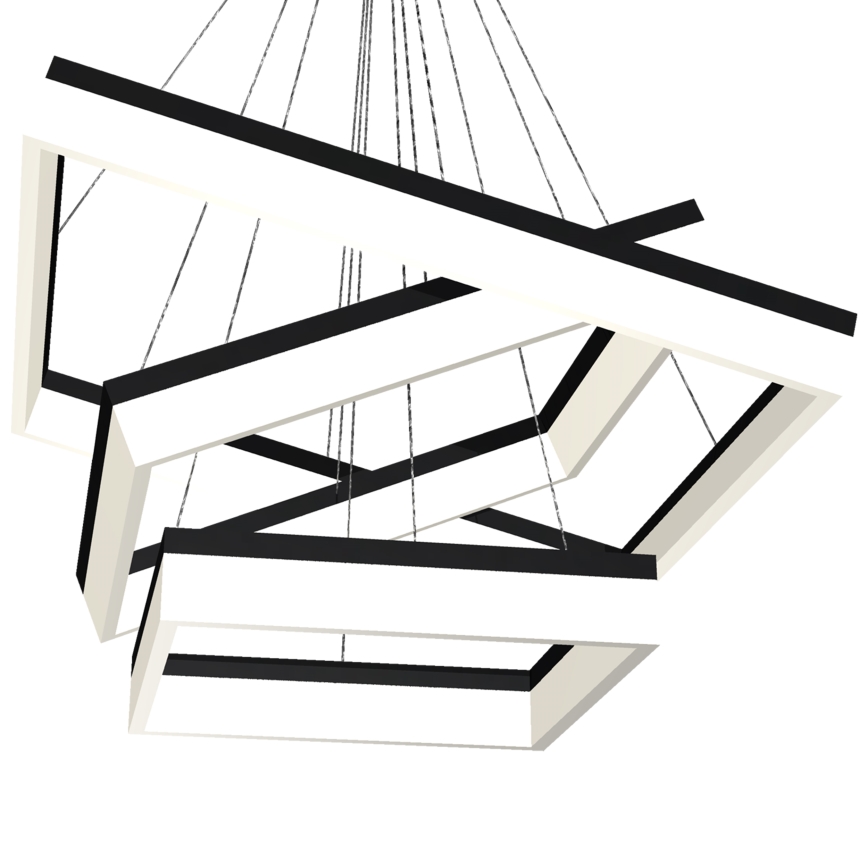 LED Żyrandol na lince NERO 3xLED/140W/230V