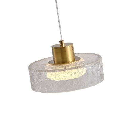 LED Żyrandol na lince NIMBUS LED/8W/230V 3000K złoty/przezroczysty śr. 20 cm