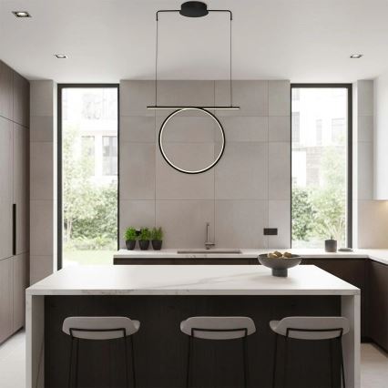 LED żyrandol na lince ODETTA LED/30W/230V 4000K czarny