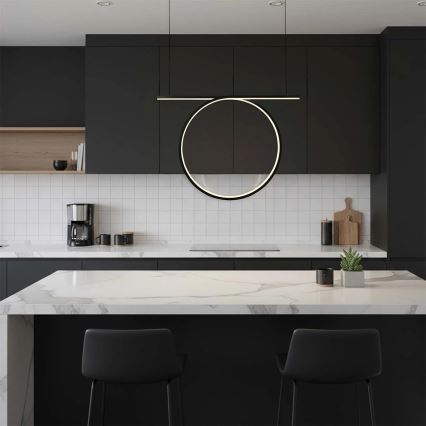 LED żyrandol na lince ODETTA LED/30W/230V 4000K czarny