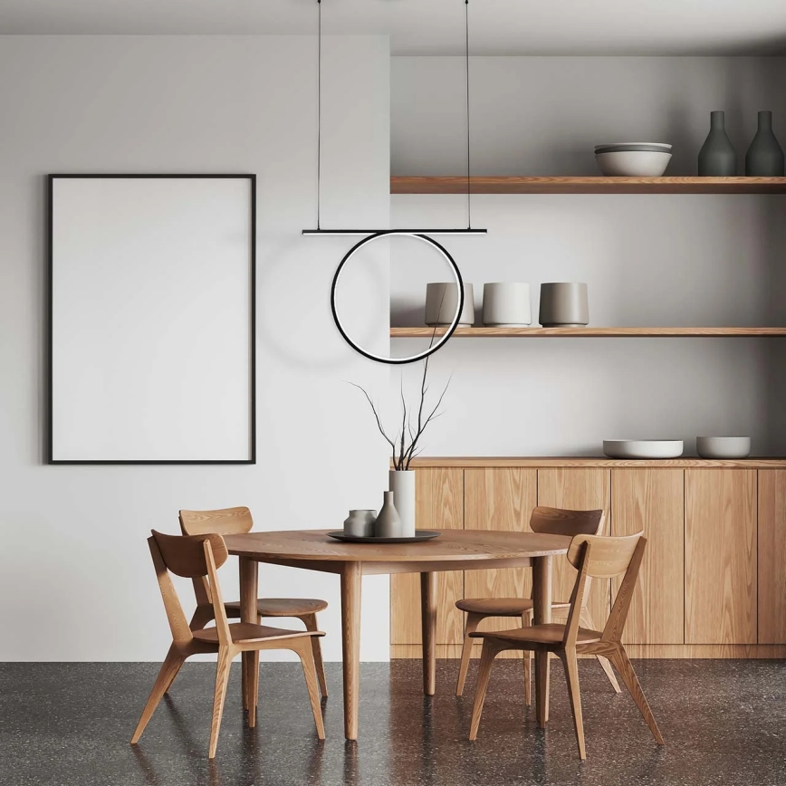 LED żyrandol na lince ODETTA LED/30W/230V 4000K czarny