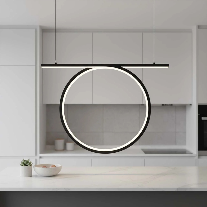 LED żyrandol na lince ODETTA LED/30W/230V 4000K czarny