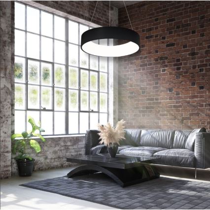 LED Żyrandol na lince OHIO BLACK LED/24W/230V