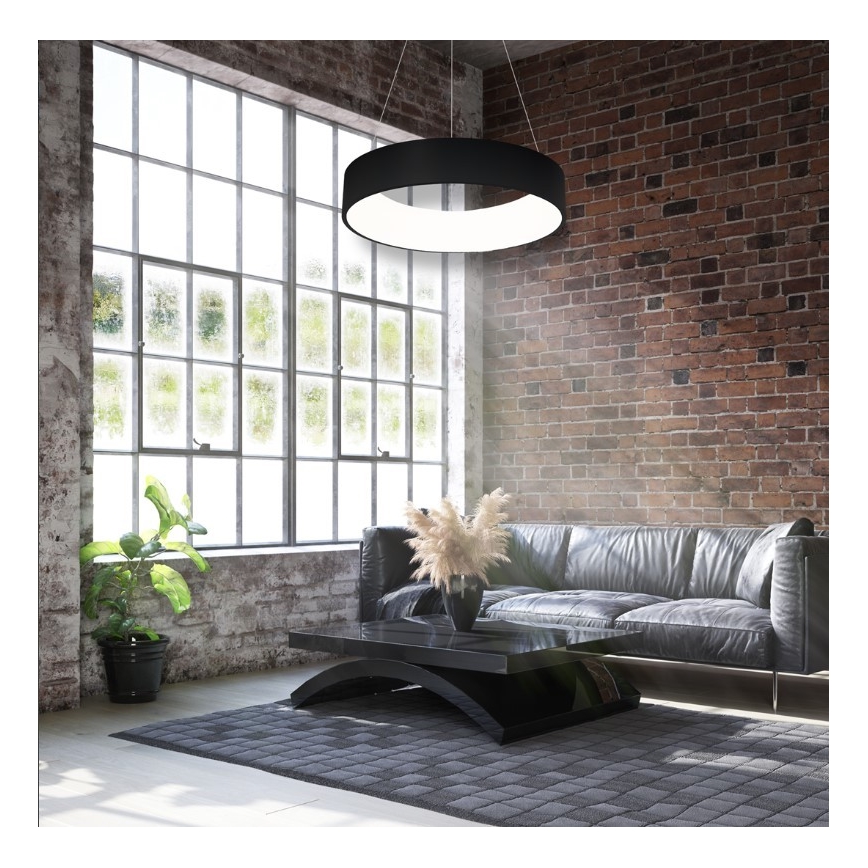 LED Żyrandol na lince OHIO BLACK LED/24W/230V