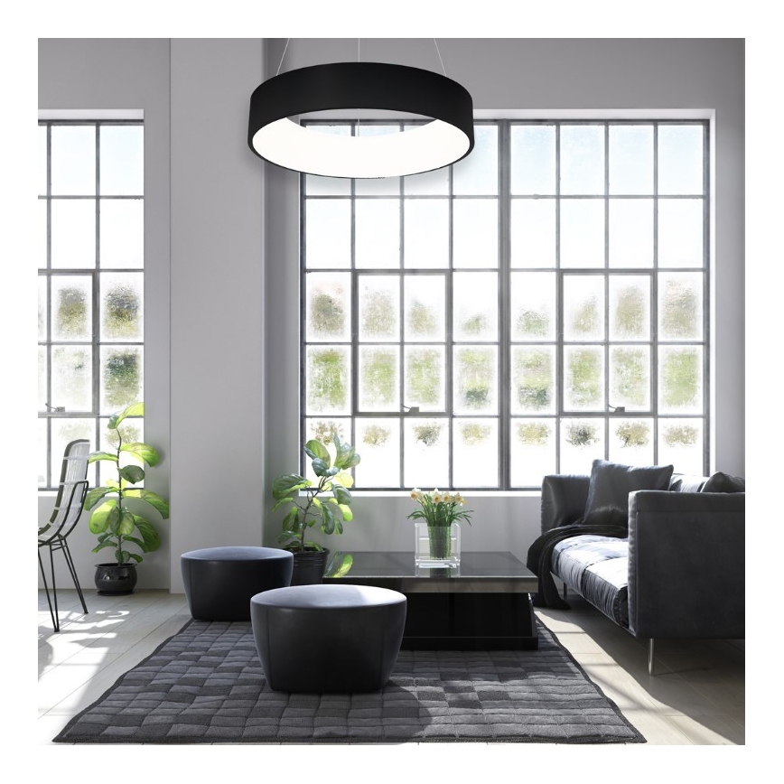 LED Żyrandol na lince OHIO BLACK LED/24W/230V