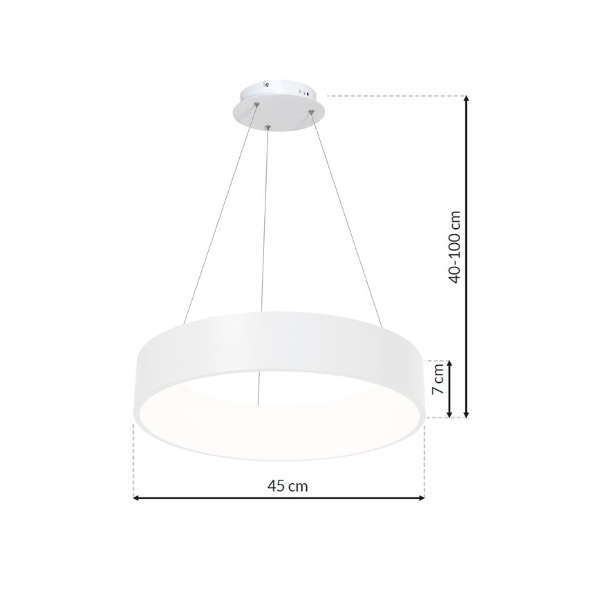 LED Żyrandol na lince OHIO LED/24W/230V