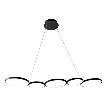 LED Żyrandol na lince OLYMPIA 5xLED/10W/230V czarny