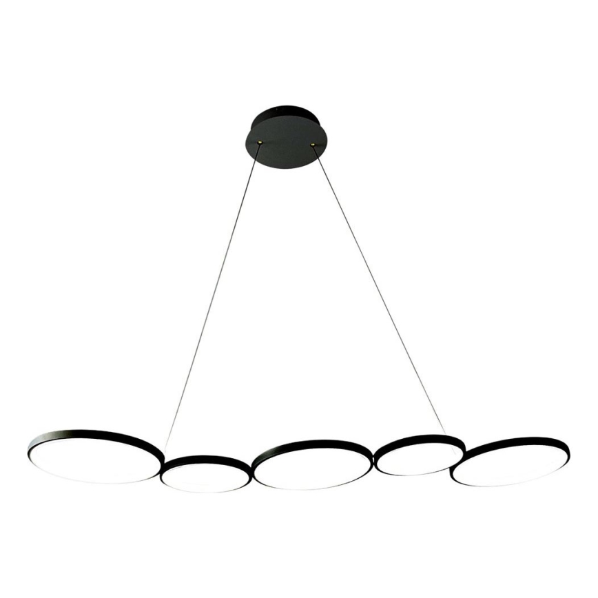LED Żyrandol na lince OLYMPIA 5xLED/10W/230V czarny