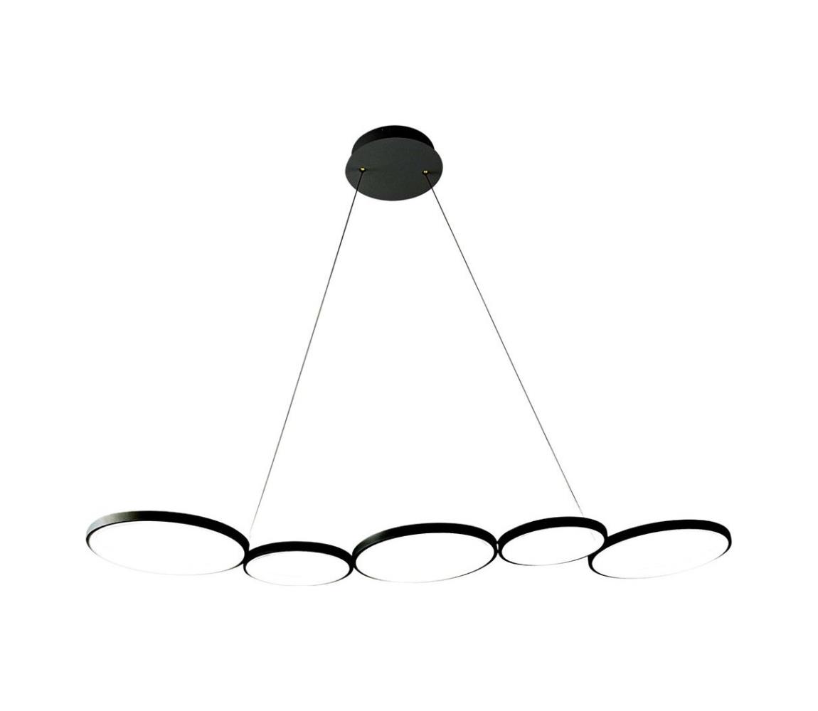 LED Żyrandol na lince OLYMPIA 5xLED/10W/230V czarny