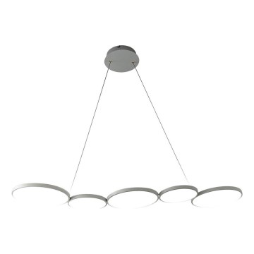 LED Żyrandol na lince OLYMPIA 5xLED/10W/230V szary