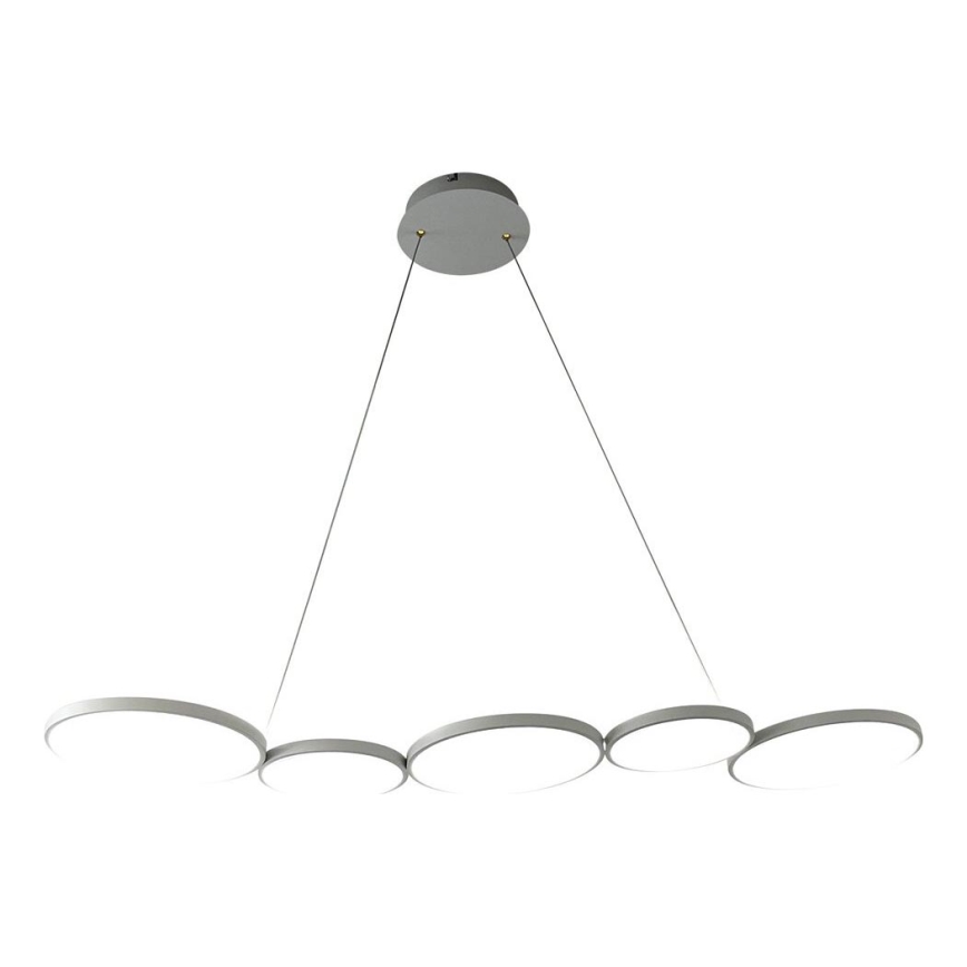 LED Żyrandol na lince OLYMPIA 5xLED/10W/230V szary
