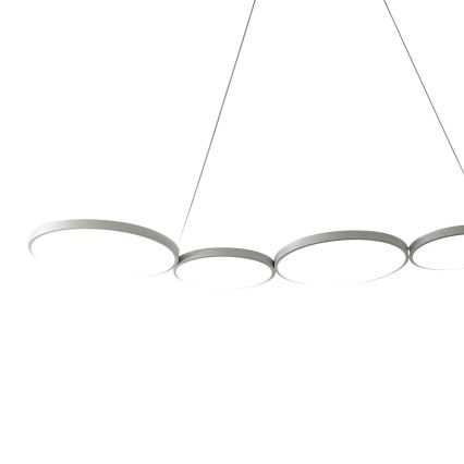 LED Żyrandol na lince OLYMPIA 5xLED/10W/230V szary