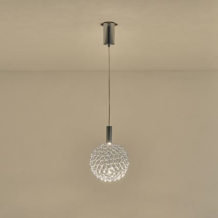 LED Żyrandol na lince PERFORATO LED/6,3W/230V 3000K chrom błyszczący śr. 20 cm