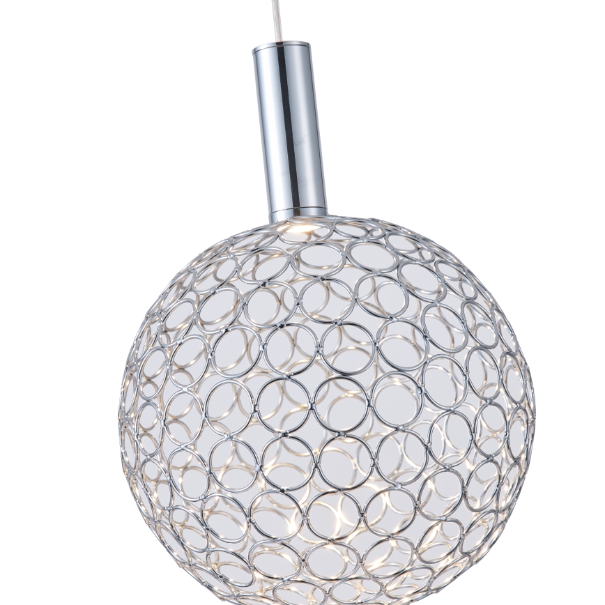 LED Żyrandol na lince PERFORATO LED/6,3W/230V 3000K chrom błyszczący śr. 20 cm