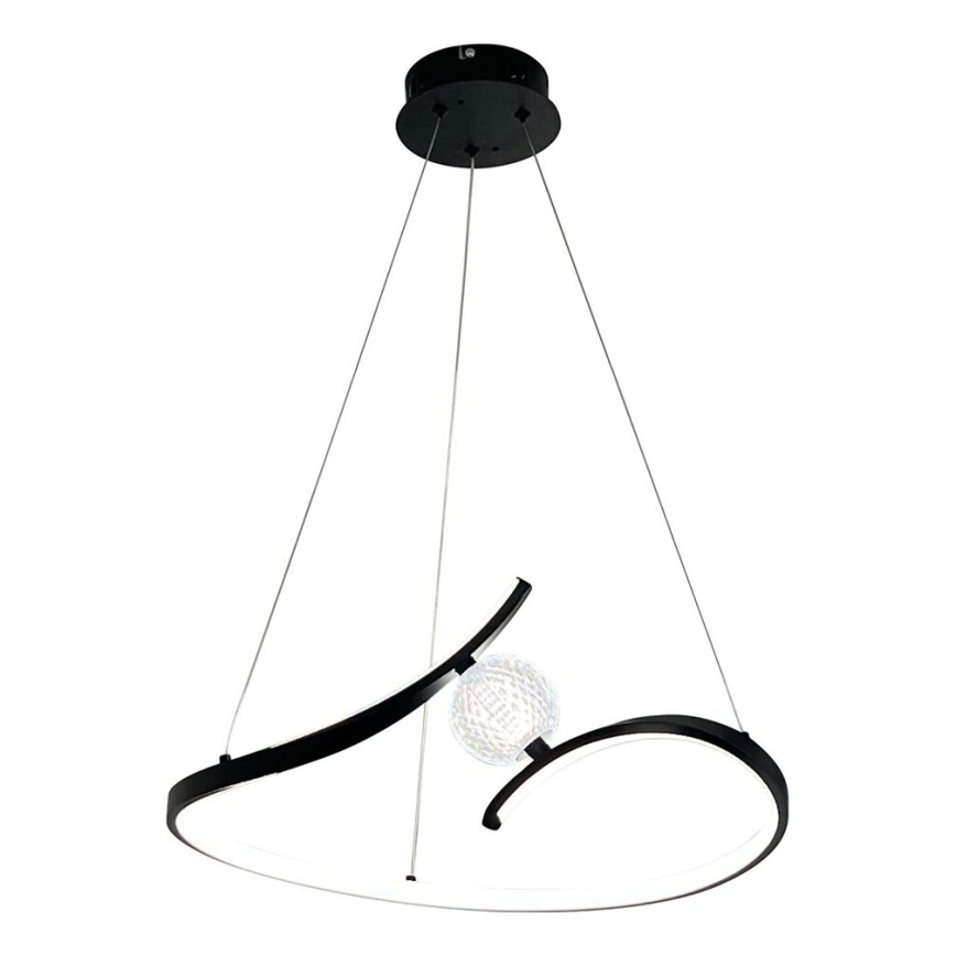 LED Żyrandol na lince PERLA LED/34W/230V czarny