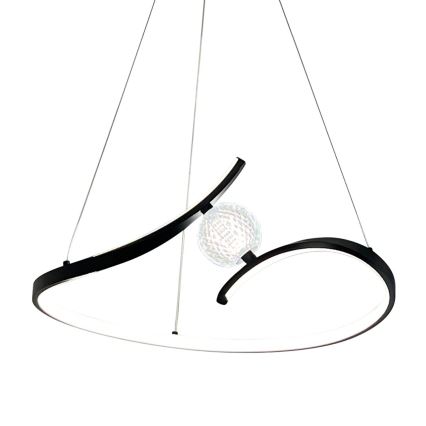 LED Żyrandol na lince PERLA LED/34W/230V czarny