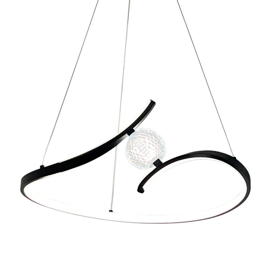 LED Żyrandol na lince PERLA LED/34W/230V czarny