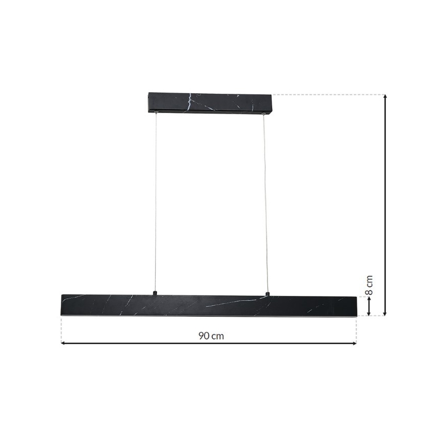 LED Żyrandol na lince PIERCE LED/18W/230V czarny