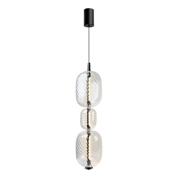 LED żyrandol na lince PLAYA LED/12W/230V czarny