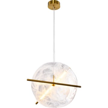 LED Żyrandol na lince RELAX LED/15W/230V złoty/biały