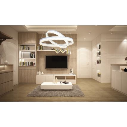 LED Ściemnialny żyrandol na drucie RING z pilotem  LED/60W/230V