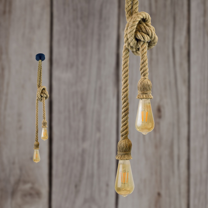 LED Żyrandol na lince ROPE 2xE27/10W/230V