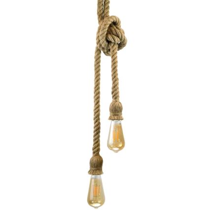 LED Żyrandol na lince ROPE 2xE27/10W/230V
