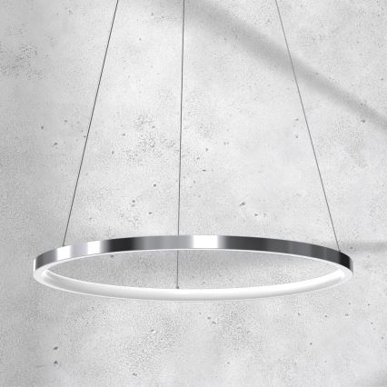 LED Żyrandol na lince ROTONDA LED/27W/230V matowy chrom
