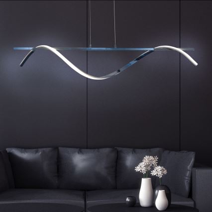 LED Żyrandol na lince RUMBA LED/23W/230V 4000K chrom błyszczący