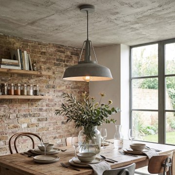 LED żyrandol na lince RYAN 1xE27/60W/230V szary