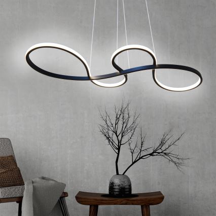 LED Żyrandol na lince SALSA LED/38W/230V 4000K czarny