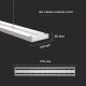 LED Żyrandol na lince SAMSUNG CHIP 2xLED/60W/230V 4000K biały
