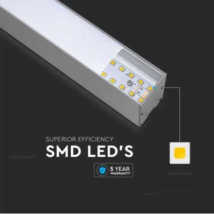 LED Żyrandol na lince SAMSUNG CHIP LED/40W/230V 4000K srebrny