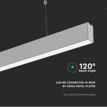 LED Żyrandol na lince SAMSUNG CHIP LED/40W/230V 4000K srebrny