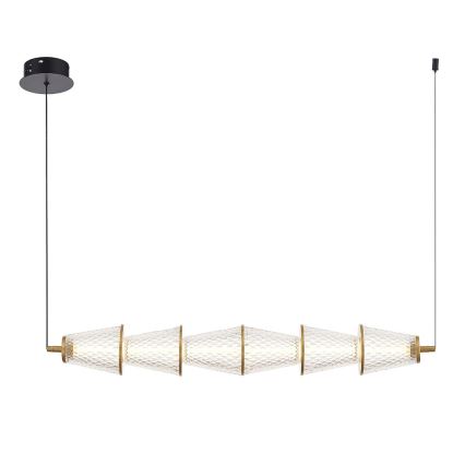LED Żyrandol na lince SANSA LED/11W/230V złoty/przezroczysty