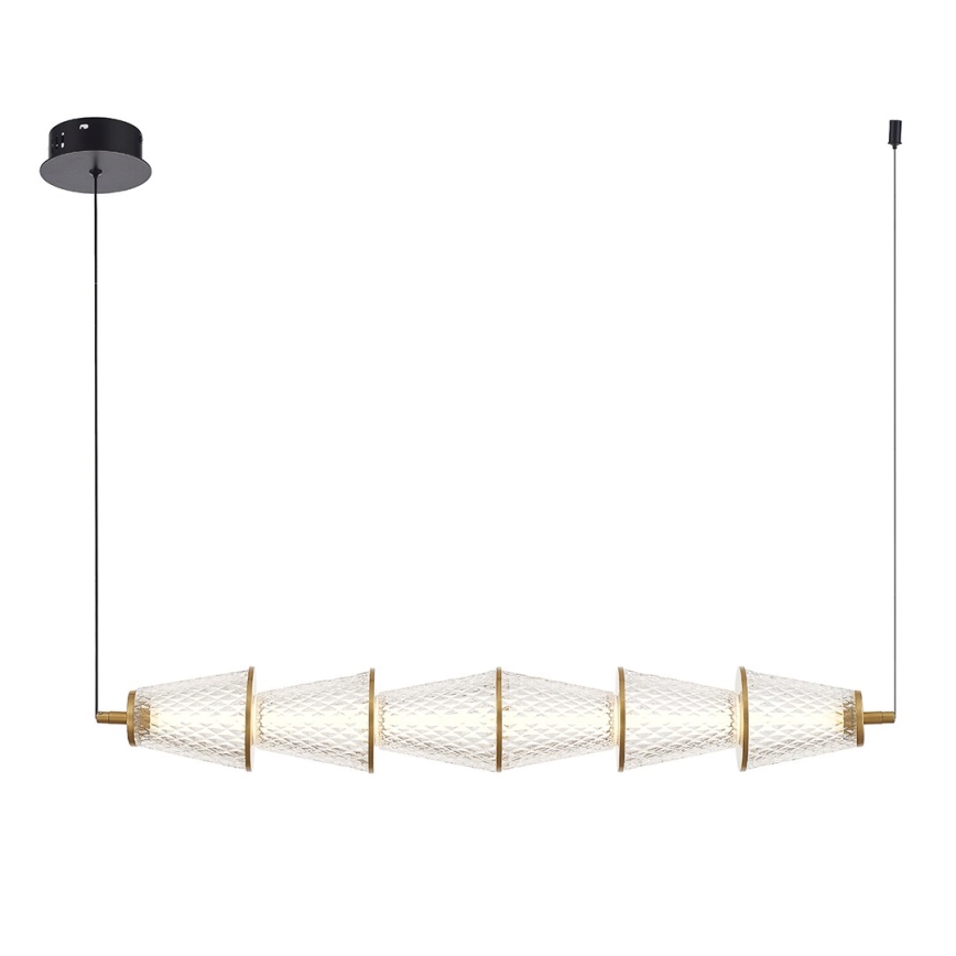 LED Żyrandol na lince SANSA LED/11W/230V złoty/przezroczysty
