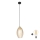 LED żyrandol na lince SEBO 1xE27/15W/230V czarny/dymny beżowy
