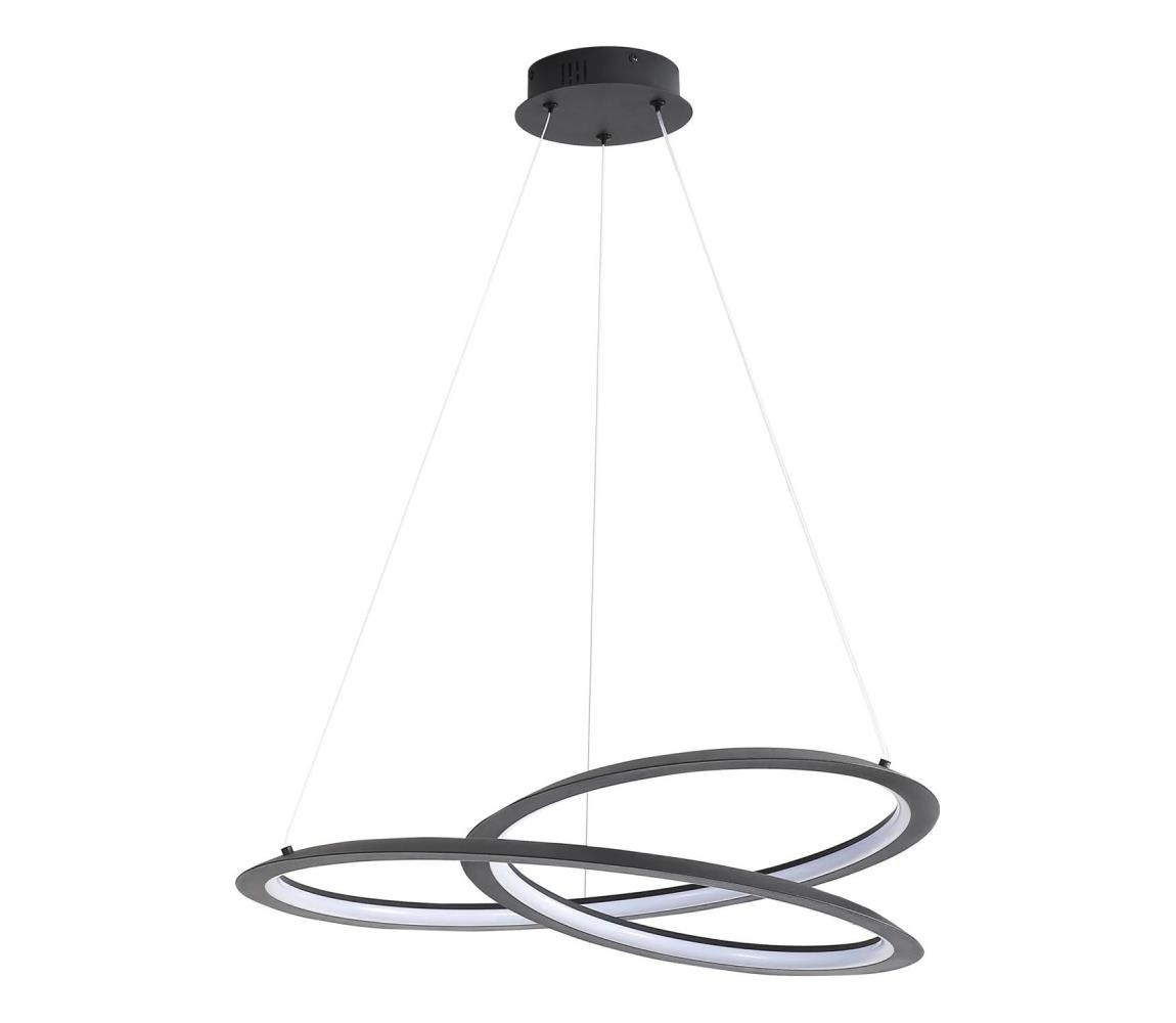 LED Żyrandol na lince TANGO LED/44W/230V 4000K śr. 60 cm czarny