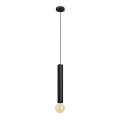 LED Żyrandol na lince TUBA 1xGU10/20W/230V czarny