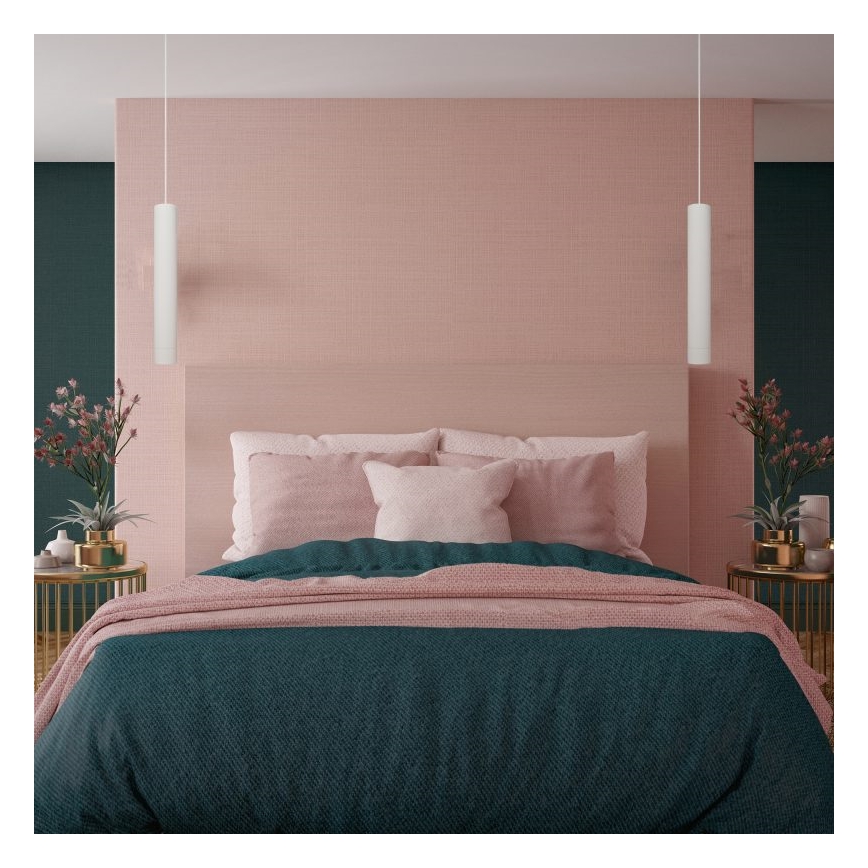 LED Żyrandol na lince TUBA 1xGU10/4,8W/230V biały