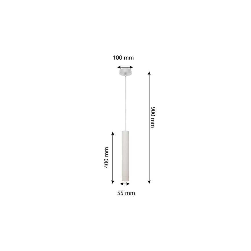 LED Żyrandol na lince TUBA 1xGU10/4,8W/230V biały
