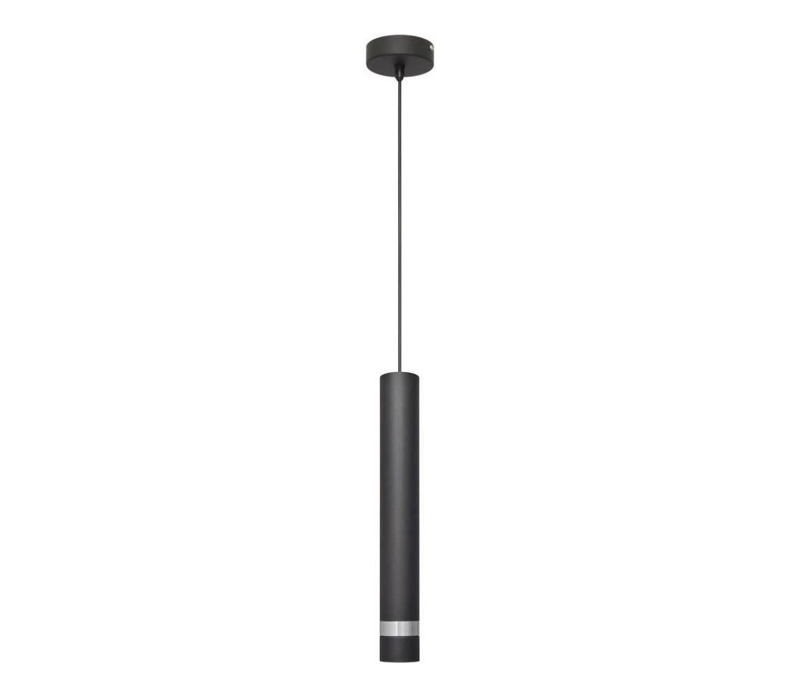 LED Żyrandol na lince TUBA 1xGU10/4,8W/230V czarny/chrom